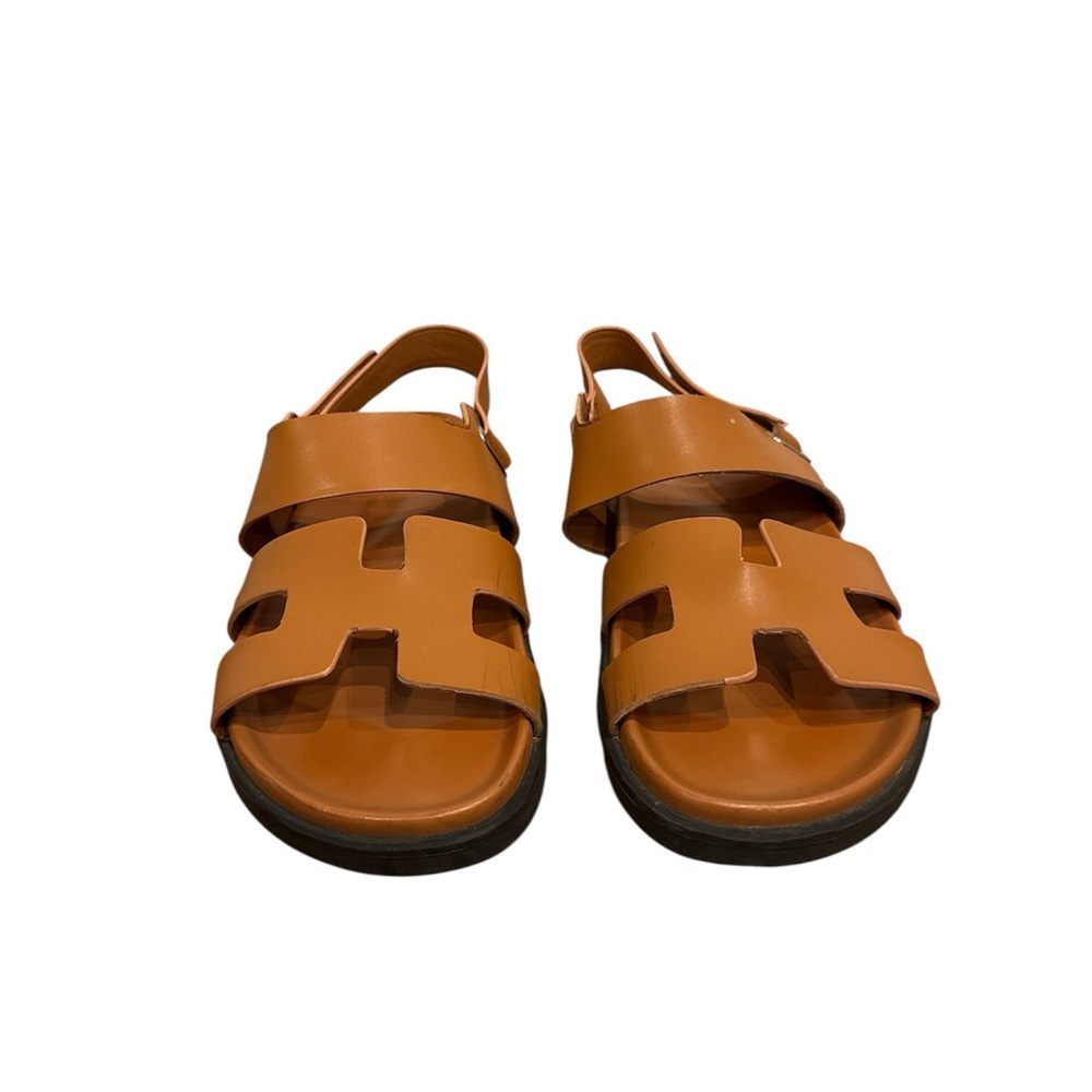 Women's Brown Sandals with Back Strap